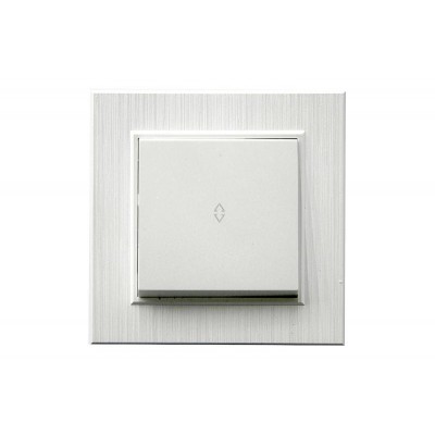 Выключатель проходной 1-клав. Karea LINE STAR жемчуж. Makel 86100005