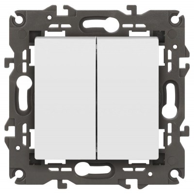 Переключатель 2-кл. СП Elegance 14-1106-01 10А IP20 250В 10AX механизм бел. Эра Б0034243