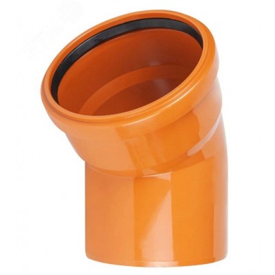 Отвод 110 45 град., для наружной канализации