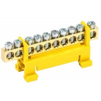 Шина PE "земля" на DIN-изол. "Стойка" ШНИ 6х9-10-С-Ж IEK YNN10-69-10P-K05