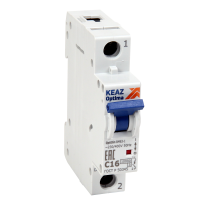 Выключатель автоматический модульный 1п C 16А 10кА OptiDin BM63-1C16-10-УХЛ3 КЭАЗ 249256 Выключатель автоматический модульный 1п C 16А 10кА OptiDin BM63-1C16-10-УХЛ3 КЭАЗ 249256