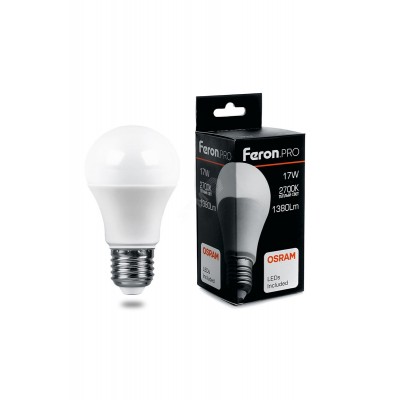 Лампа светодиодная LED 17вт Е27 теплый Feron.PRO