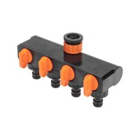 Разветвитель для шланга на 4 канала 1/2-3/4дюйма ЧЕТЫРЕ СЕЗОНА 62-0225 Разветвитель для шланга на 4 канала 1/2-3/4дюйма ЧЕТЫРЕ СЕЗОНА 62-0225