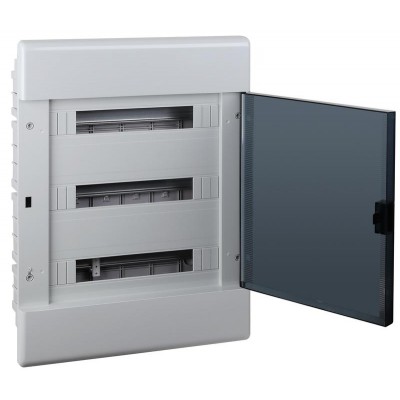 Щиток Тусо скрытая проводка на 54 модуля с дверцей 645х464х116мм (серый с прозр. дверцей) Ruvinil 68154СП Щиток Тусо скрытая проводка на 54 модуля с дверцей 645х464х116мм (серый с прозр. дверцей) Ruvinil 68154СП