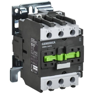 Контактор КМИе-34012 40А 110В/АС3 1НО 1НЗ GENERICA KKME31-040-110-11 Контактор КМИе-34012 40А 110В/АС3 1НО 1НЗ GENERICA KKME31-040-110-11