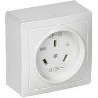 Розетка 1-м ОП Рпл10-К 32А IP20 разборная для плиты с заземл. бел. IEK ERP10-032-K01 Розетка 1-м ОП Рпл10-К 32А IP20 разборная для плиты с заземл. бел. IEK ERP10-032-K01