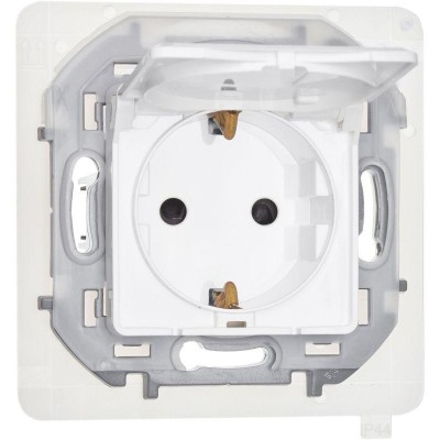 Розетка 1-м СП Inspiria 16А IP44 250В 2P+E защ. шторки с крышкой немецк. стандарт механизм бел. IEK 673740 Розетка 1-м СП Inspiria 16А IP44 250В 2P+E защ. шторки с крышкой немецк. стандарт механизм бел. IEK 673740