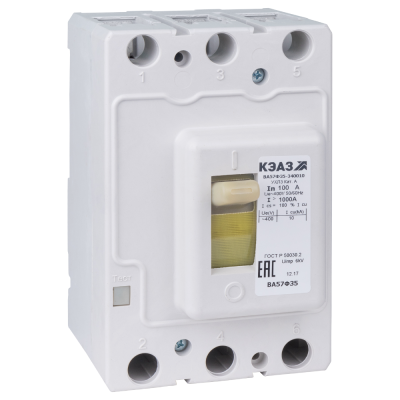 Выключатель автоматический 40А 400Im ВА57Ф35-340010 УХЛ3 400В AC КЭАЗ 109325 Выключатель автоматический 40А 400Im ВА57Ф35-340010 УХЛ3 400В AC КЭАЗ 109325