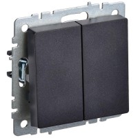 Выключатель 2-кл. СП BRITE ВС10-2-0-БрЧ 10А механизм черн. IEK BR-V20-0-10-K02 Выключатель 2-кл. СП BRITE ВС10-2-0-БрЧ 10А механизм черн. IEK BR-V20-0-10-K02