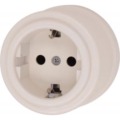 Розетка с З.К. пластик песочн. зол. Bironi B1-101-24 Розетка с З.К. пластик песочн. зол. Bironi B1-101-24