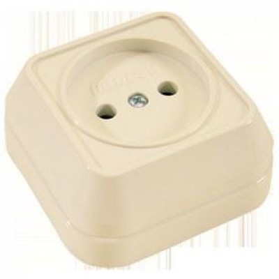 Розетка 1-м ОП 16А IP20 квадрат. без заземл. крем. Makel 45202 Розетка 1-м ОП 16А IP20 квадрат. без заземл. крем. Makel 45202