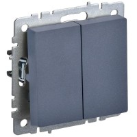 Выключатель 2-кл. СП BRITE ВС10-2-0-БрМ 10А механизм маренго IEK BR-V20-0-10-K35 Выключатель 2-кл. СП BRITE ВС10-2-0-БрМ 10А механизм маренго IEK BR-V20-0-10-K35