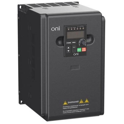 Преобразователь частоты A150 380В 3ф 5.5кВт 13А встроенный торм. модуль ONI A150-33-55NT Преобразователь частоты A150 380В 3ф 5.5кВт 13А встроенный торм. модуль ONI A150-33-55NT