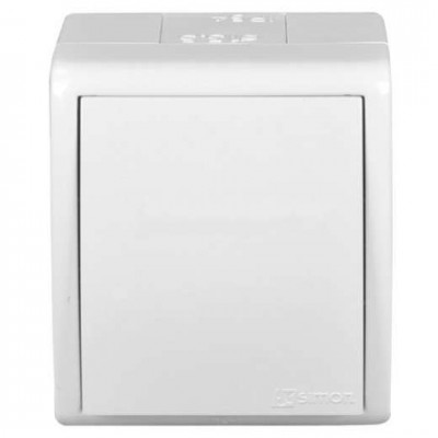 Выключатель 1-кл. ОП Simon 15 Aqua 10А IP54 винтов. зажим бел. Simon 1594101-030 Выключатель 1-кл. ОП Simon 15 Aqua 10А IP54 винтов. зажим бел. Simon 1594101-030