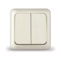 Выключатель 2-кл. ОП Олимп 10А IP20 сл. кость UNIVersal Б-О0023 Выключатель 2-кл. ОП Олимп 10А IP20 сл. кость UNIVersal Б-О0023