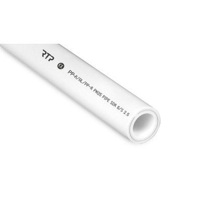 Труба PPR 20х3.4 PN25 армир. алюм. бел. (дл.2м) RTP 16201