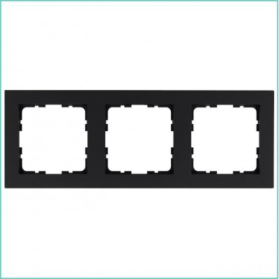 Рамка 3-м G-Classic черн. матов. soft touch Jasmart G1003PB