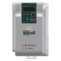 Преобразователь частоты DEKV060 1.5кВт 220В 1ф с тормозн. модулем DEKraft DEKV060G1R5S2B Преобразователь частоты DEKV060 1.5кВт 220В 1ф с тормозн. модулем DEKraft DEKV060G1R5S2B