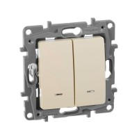 Выключатель 2-кл. СП Etika 10А IP20 250В 10AX с подсветкой/индикацией безвинтов. зажимы механизм сл. кость IEK 672304 Выключатель 2-кл. СП Etika 10А IP20 250В 10AX с подсветкой/индикацией безвинтов. зажимы механизм сл. кость IEK 672304