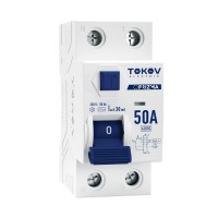 Выключатель дифференциального тока (УЗО) 2п (1P+N) 50А 30мА тип AC 6кА PRIZMA TOKOV Electric TKE-PZ60-RCDM-2-50-30-AC Выключатель дифференциального тока (УЗО) 2п (1P+N) 50А 30мА тип AC 6кА PRIZMA TOKOV Electric TKE-PZ60-RCDM-2-50-30-AC