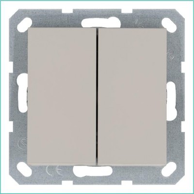 Переключатель проходной 2-кл. 10А IP20 механизм тауп Jasmart G3022T