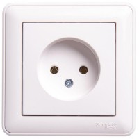 Розетка 1-м СП W59 16А IP20 без заземл. без защ. шторок в сборе бел. SE RS16-153-18 Розетка 1-м СП W59 16А IP20 без заземл. без защ. шторок в сборе бел. SE RS16-153-18