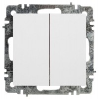 Переключатель 2-кл. СП Accent 6-107-01 10А IP20 250В AL/CU бел. Intro Б0063554