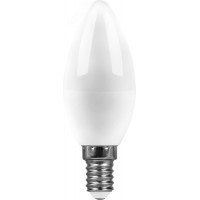 Лампа светодиодная LED 9вт E14 дневной матовая свеча