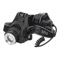 Фонарь аккумуляторный налобный GA-805 CREE 5Вт регулир. фокус литиевый аккум. 2.5А.ч алюм. USB пластик. (кор.) Эра Б0039625 Фонарь аккумуляторный налобный GA-805 CREE 5Вт регулир. фокус литиевый аккум. 2.5А.ч алюм. USB пластик. (кор.) Эра Б0039625