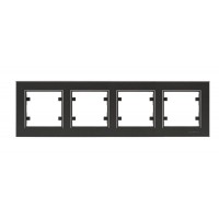 Рамка 4-м Karea горизонт. дым. металлик Makel 56050704