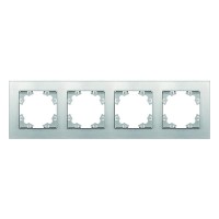 Рамка 4-м Афина универс. серебр. Universal A0046-S