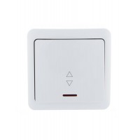 Переключатель проходной 1-кл. 1п ОП Viola 10А IP20 с подсветкой бел. LEZARD 751-0200-114
