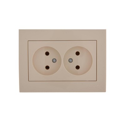 Розетка 2-м СП Rain 16А IP20 без заземл. керамика крем. LEZARD 703-0303-128 Розетка 2-м СП Rain 16А IP20 без заземл. керамика крем. LEZARD 703-0303-128