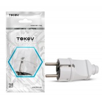 Вилка прямая 16А 250В с заземл. бел. TOKOV ELECTRIC TKL-PLZ-C01 Вилка прямая 16А 250В с заземл. бел. TOKOV ELECTRIC TKL-PLZ-C01