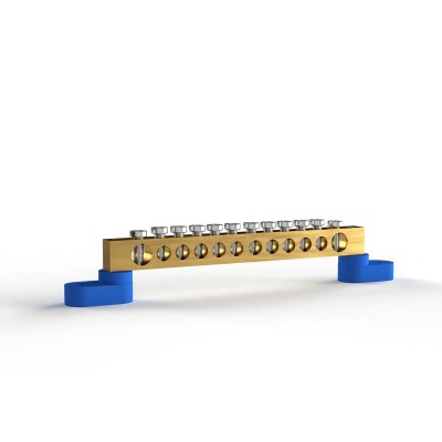 Шина нулевая 6х9мм 12 отвер. латунь У2-С на двух угловых изоляторах TOKOV ELECTRIC TKE-BSB-69-12-L2/N Шина нулевая 6х9мм 12 отвер. латунь У2-С на двух угловых изоляторах TOKOV ELECTRIC TKE-BSB-69-12-L2/N