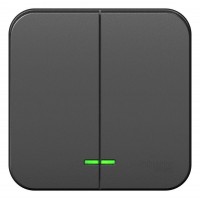 Выключатель 2-кл. ОП Blanca 10А IP20 (сх. 5) 250В с подсветкой с изолир. пластиной антрацит SE BLNVA105116 Выключатель 2-кл. ОП Blanca 10А IP20 (сх. 5) 250В с подсветкой с изолир. пластиной антрацит SE BLNVA105116