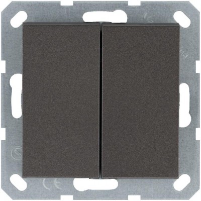 Кнопка 2-кл. 10А IP20 с переключающим контактом механизм мокко Jasmart G3020Z