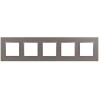 Рамка 5-м Elegance 14-5015-16 Classic для розеток и выключателей титан Эра Б0065831