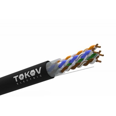 Кабель витая пара U/UTP 4х2х24AWG(0.51мм) кат.5E PE TOKOV PRO Fluke tested (м) TOKOV ELECTRIC TKP-C05-U42-5E-305-OD Кабель витая пара U/UTP 4х2х24AWG(0.51мм) кат.5E PE TOKOV PRO Fluke tested (м) TOKOV ELECTRIC TKP-C05-U42-5E-305-OD