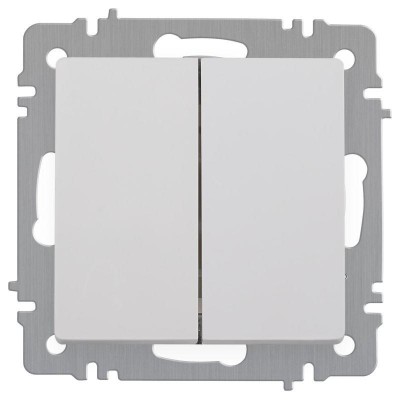 Выключатель 2-кл. СП Accent 6-104-01 10А IP20 250В AL/CU бел. Intro Б0063452 Выключатель 2-кл. СП Accent 6-104-01 10А IP20 250В AL/CU бел. Intro Б0063452