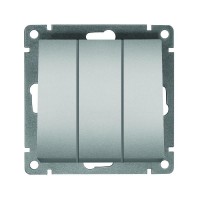 Выключатель 3-кл. СП Афина 10А IP20 механизм серебр. Universal A0043-S Выключатель 3-кл. СП Афина 10А IP20 механизм серебр. Universal A0043-S