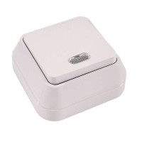 Выключатель 1-кл. ОП 10А IP20 с подсветкой бел. Makel 45121 Выключатель 1-кл. ОП 10А IP20 с подсветкой бел. Makel 45121