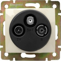 Розетка телевизионная TV/FM/SAT СП Valena 1.5дБ 2400МГц с топологией "звезда" механизм сл. кость Leg 774335 Розетка телевизионная TV/FM/SAT СП Valena 1.5дБ 2400МГц с топологией "звезда" механизм сл. кость Leg 774335