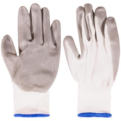 Перчатки х/б со вспененным латексным покрытием 10дюйм MOS 12475М