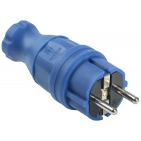 Вилка прямая ОМЕГА ВБп3-1-0м IP44 каучук син. IEK PKR01-016-2-K07 Вилка прямая ОМЕГА ВБп3-1-0м IP44 каучук син. IEK PKR01-016-2-K07