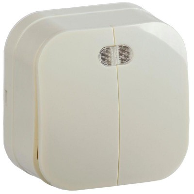 Выключатель 2-кл. ОП GLORY 10А ВС20-2-1-ХК с индикацией крем. IEK EVH21-K33-10 Выключатель 2-кл. ОП GLORY 10А ВС20-2-1-ХК с индикацией крем. IEK EVH21-K33-10