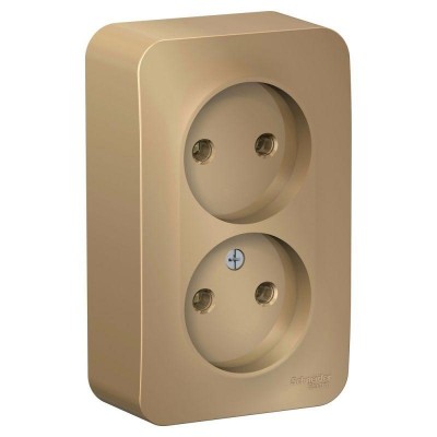 Розетка 2-м ОП Blanca 16А IP20 250В без заземл. без защ. шторок с изолир. пластиной титан SE BLNRA000214 Розетка 2-м ОП Blanca 16А IP20 250В без заземл. без защ. шторок с изолир. пластиной титан SE BLNRA000214