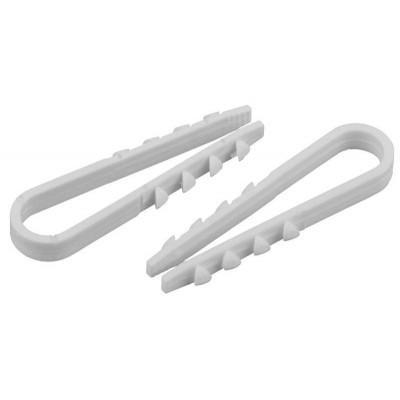 Дюбель-хомут для круглого кабеля 11-18мм бел. (уп.10шт) ЭРА Б0045088 Дюбель-хомут для круглого кабеля 11-18мм бел. (уп.10шт) ЭРА Б0045088