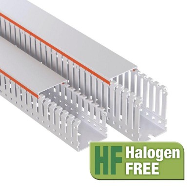 Кабель-канал перфорированный 100х80 L2000 RLHF6 без галогенов свет. сер. DKC 01130RLHF Кабель-канал перфорированный 100х80 L2000 RLHF6 без галогенов свет. сер. DKC 01130RLHF