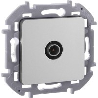 Розетка телевизионная TV Inspiria 2дБ 0-2400мГц с топологией "звезда" механизм алюм. IEK 673852